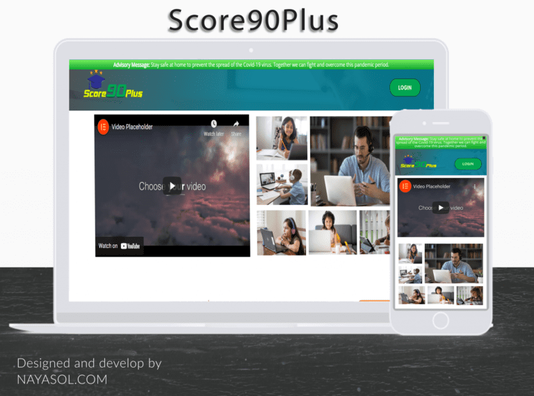 Score 90 Plus website project