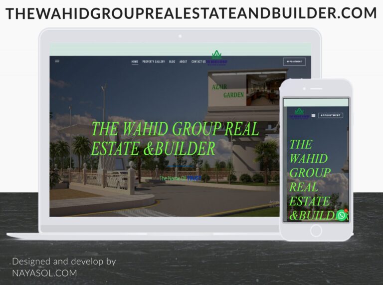 The Wahid Group real estate and builder website project